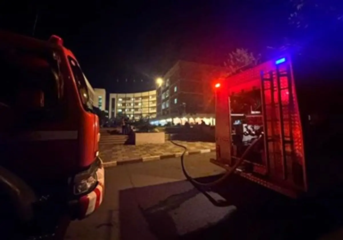 آتش سوزی در خوابگاه دختران دانشگاه آزاد قزوین
