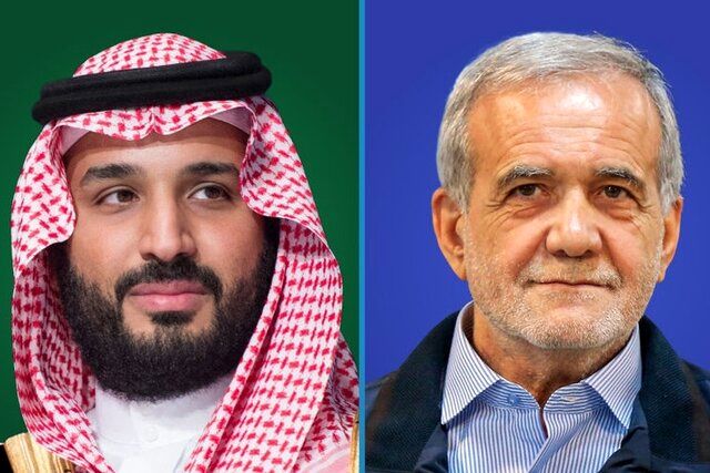 تماس تلفنی ولیعهد عربستان با مسعود پزشکیان | جزئیات گفت و گوی بن سلمان و رئیس جمهور منتخب ایران