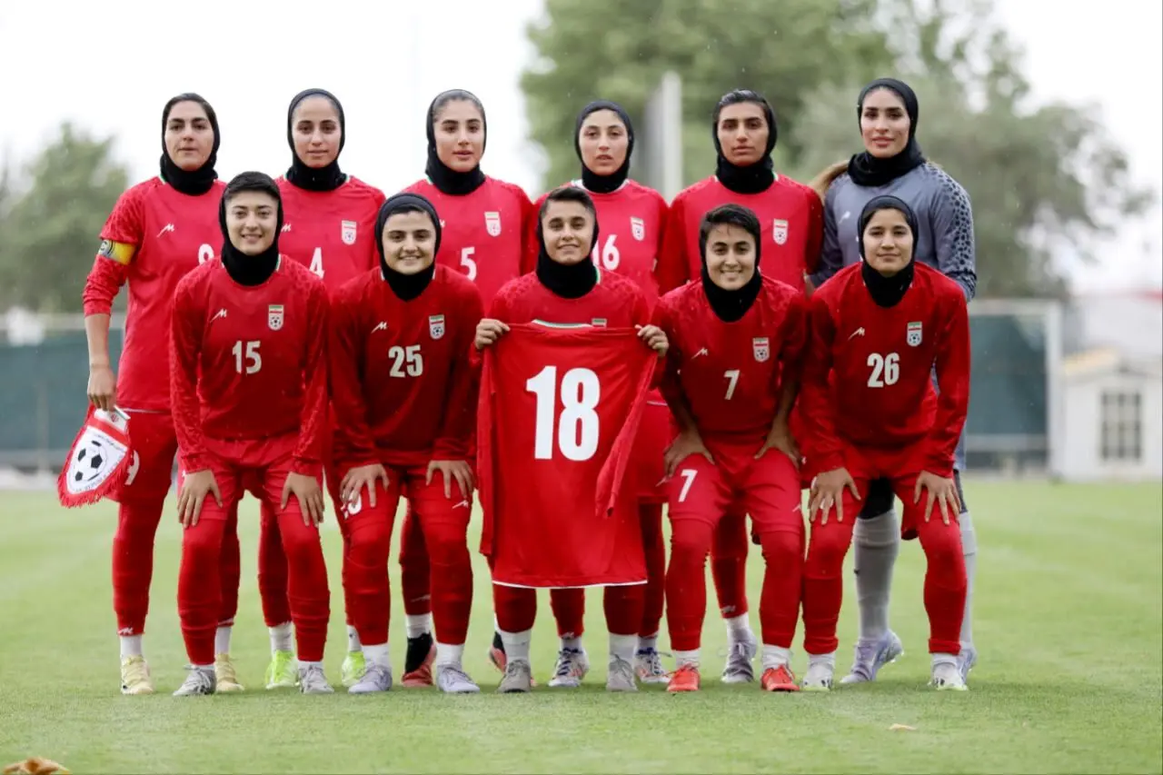 پیروزی پر گل بانوان ایران مقابل عراق +عکس